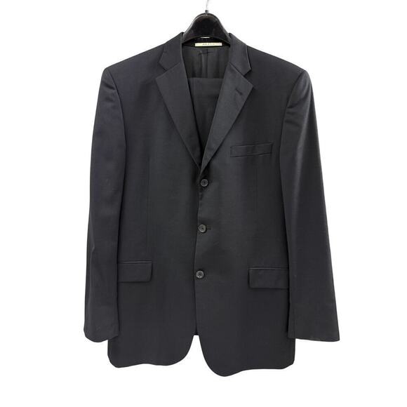 NWOT BURBERRY LONDON 100% Wool Black  3-Button Suit Men’s Size 42L Bond Street - Picture 1 of 8